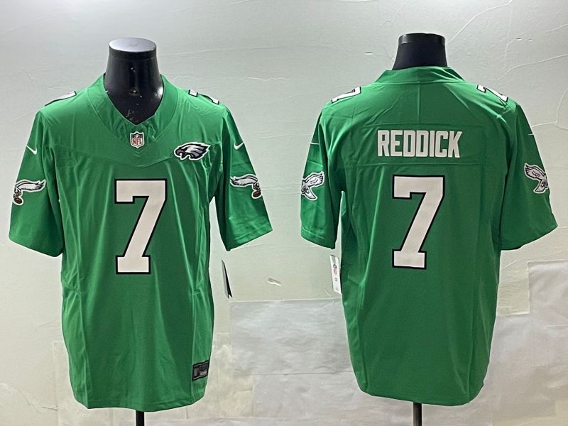 Men Philadelphia Eagles #7 Reddick Green three generations 2025 Nike Vapor Limited NFL Jersey style 4